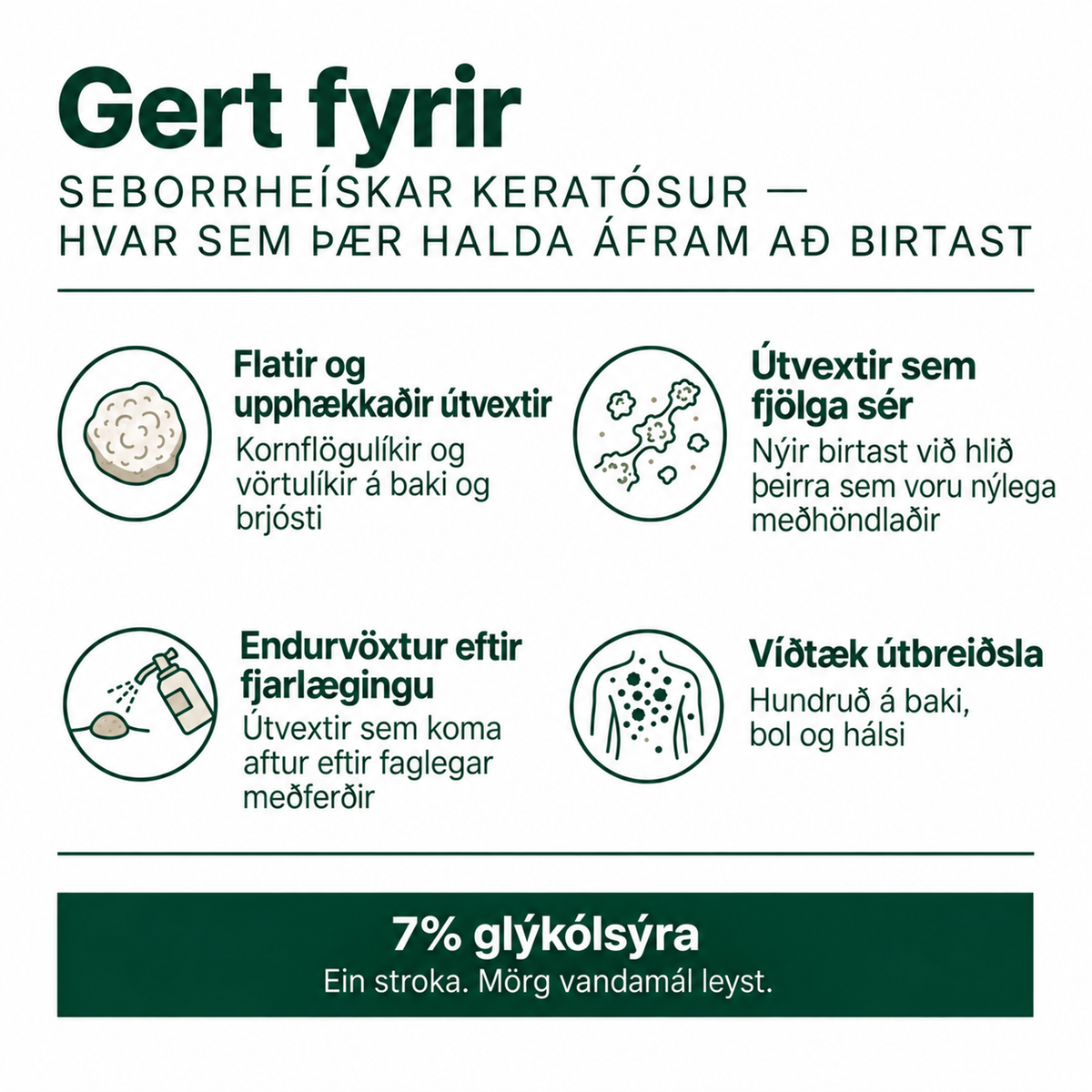 Tyčinka s kyselinou glykolovou na telo na vyhladenie a zjednotenie tónu pokožky